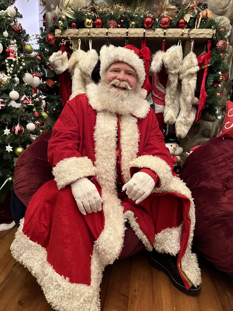 Caleb in full Santa attire