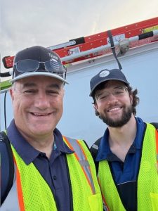 Troy and David in front of AT&T van