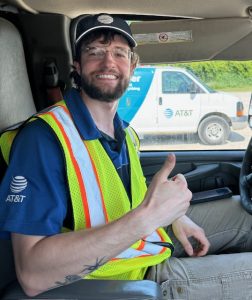 David driving the truck