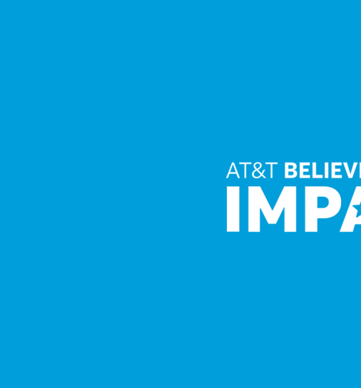 AT&T Believes Impact Awards logo on AT&T Blue backdrop