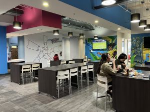 employees in break room