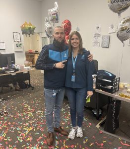 George and Jordan celebrate the Summit win